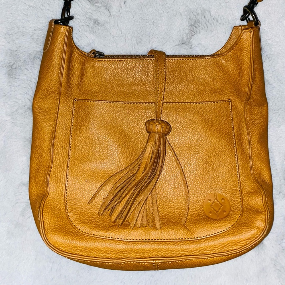 Leather messenger bag